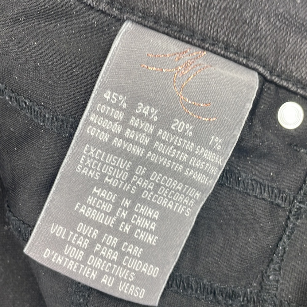 SEVEN7 MELISSA MCCARTHY Pencil faded black Moto Jeans. Size 18w - Picture 8 of 12